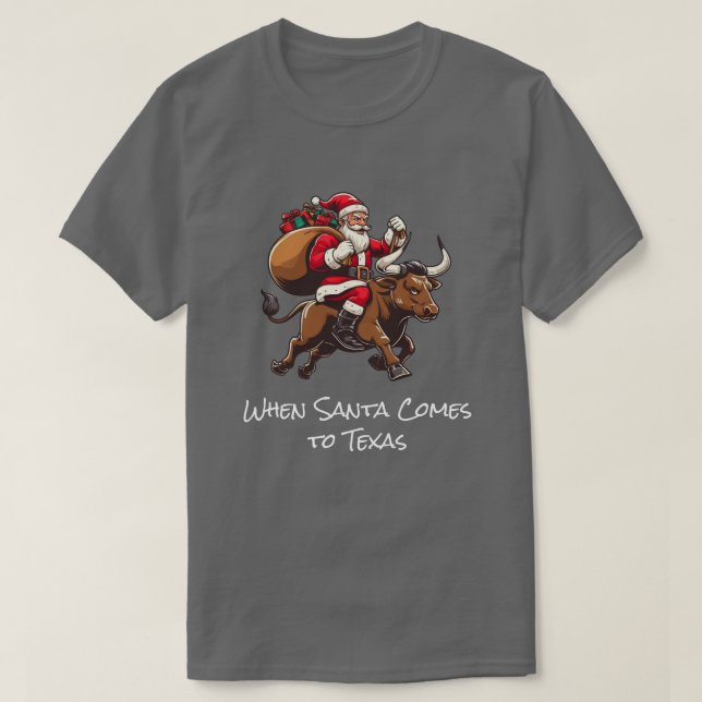Weihnachtsgeschenke auf Texas Longhorn Bull #1.1 T-Shirt (Design vorne)