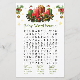 Weihnachtsgeschenke Baby Shooter Word Search Game