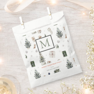 Weihnachtsgeschenke & Baummonogramm Geschenktütchen
