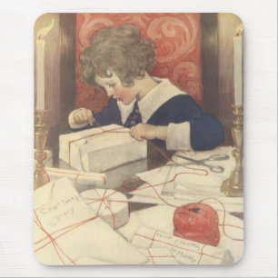 Weihnachtsgeschenke einpacken, Jessie Willcox Smit Mousepad