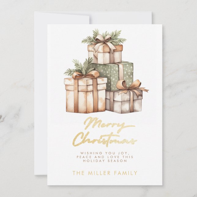 Weihnachtsgeschenke Exchange White Elephant Feiertagskarte (Vorderseite)