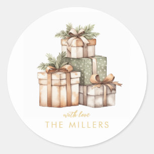 Weihnachtsgeschenke Exchange White Elephant Runder Aufkleber