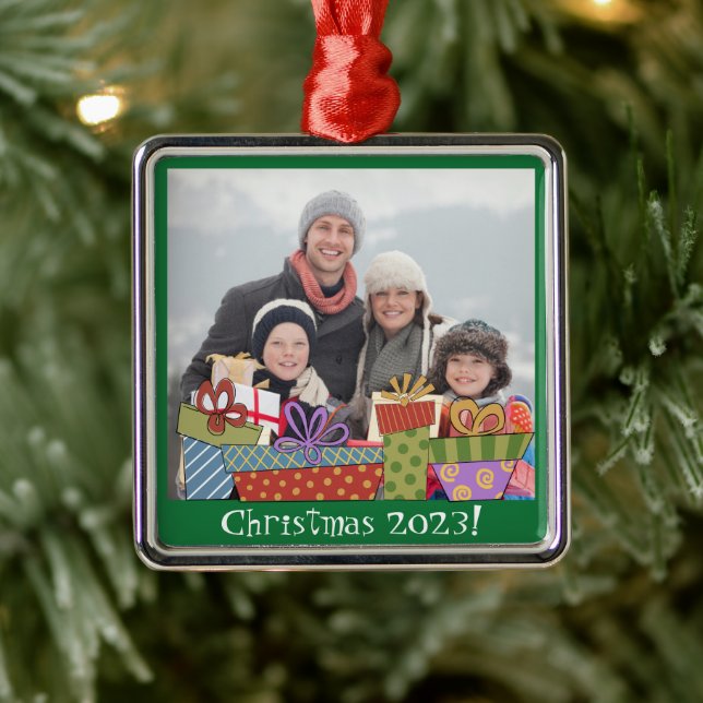 Weihnachtsgeschenke Familiengeschenke Foto Ornament Aus Metall (Baum)