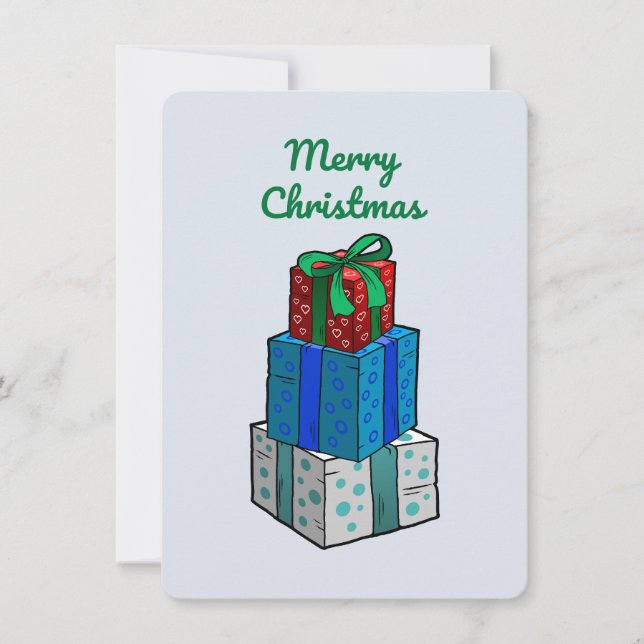 Weihnachtsgeschenke Feiertagskarte (Vorderseite)