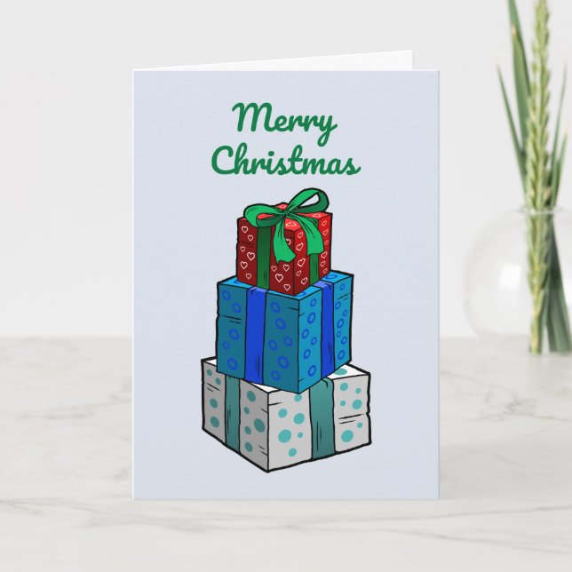 Weihnachtsgeschenke Feiertagskarte (Vorderseite)
