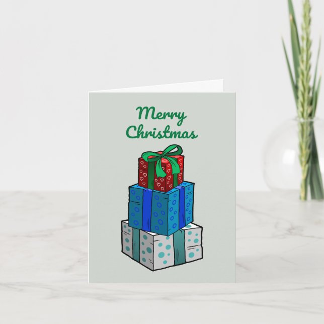 Weihnachtsgeschenke Feiertagskarte (Vorderseite)