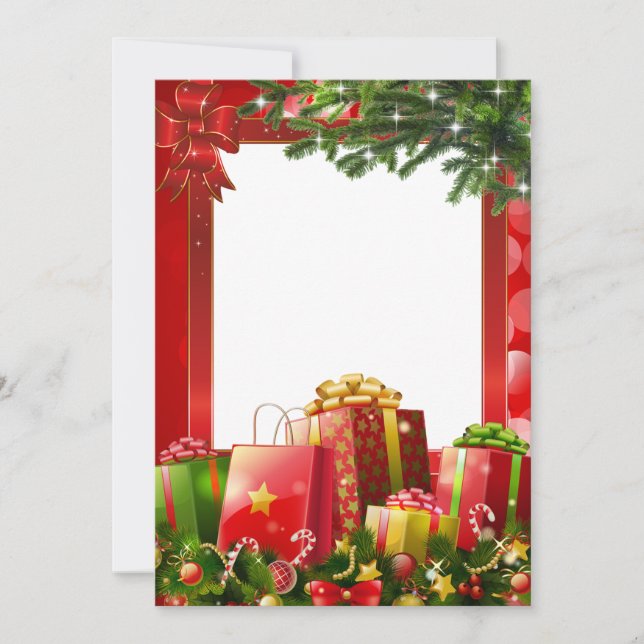 Weihnachtsgeschenke Feiertagskarte (Vorderseite)