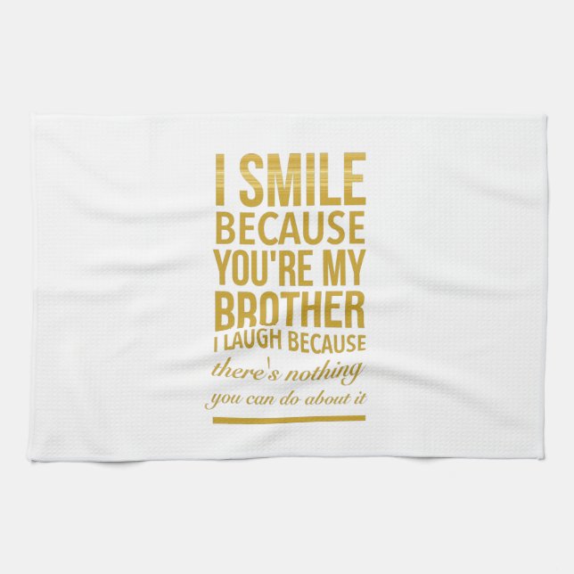 Weihnachtsgeschenke für Brüder von großer Schweste Geschirrtuch (Horizontal)