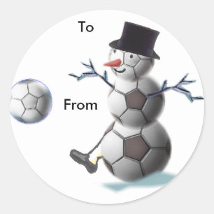 Weihnachtsgeschenke für Fußball Runder Aufkleber