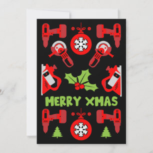 Weihnachtsgeschenke für Heimwerker Feiertagskarte