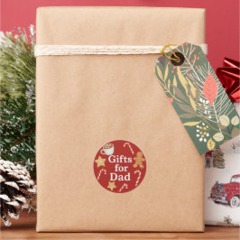 Weihnachtsgeschenke für Vater Hot Cocoa Gingerbrot Runder Aufkleber
