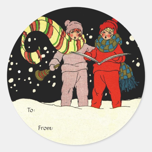 Weihnachtsgeschenke für Vintage Stickers (Vorderseite)