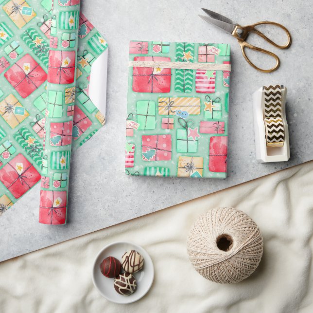 Weihnachtsgeschenke Geschenkpapier (Kunsthandwerk)