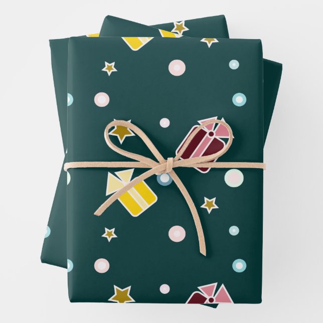 Weihnachtsgeschenke Geschenkpapier Set (Beispiel)