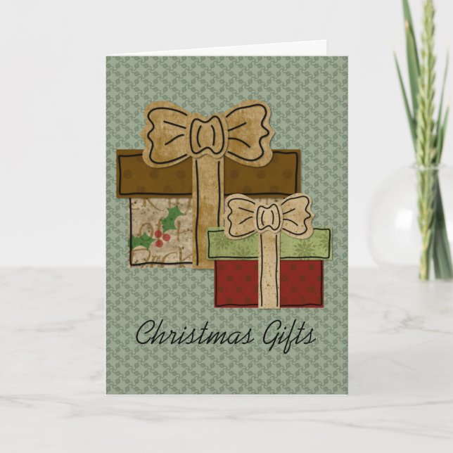 Weihnachtsgeschenke Grußkarte Feiertagskarte (Vorderseite)