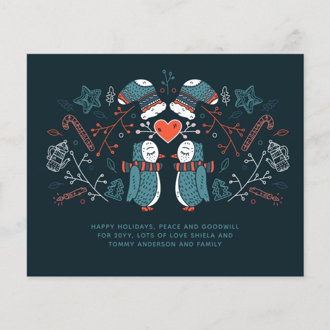 Weihnachtsgeschenke in Hygge Skandinavische Folklo (Vorderseite)
