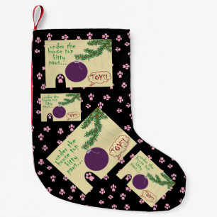 Weihnachtsgeschenke! Katzenpfoten-Ornament an eine Kleiner Weihnachtsstrumpf