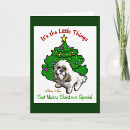 Weihnachtsgeschenke Lhasas Apso Feiertagskarte