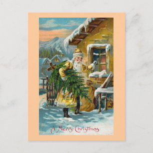 "Weihnachtsgeschenke liefern" Feiertagspostkarte