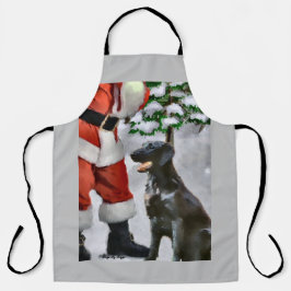 Weihnachtsgeschenke mit Flachbildschirm Schürze