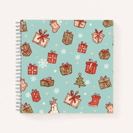 Weihnachtsgeschenke Muster Notebook Notizbuch