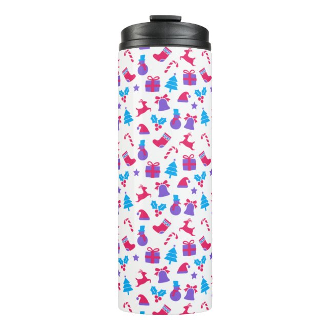 Weihnachtsgeschenke Muster Thermalwäscher Thermosbecher (Vorderseite)