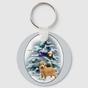 Weihnachtsgeschenke Norfolks Terrier Schlüsselanhänger