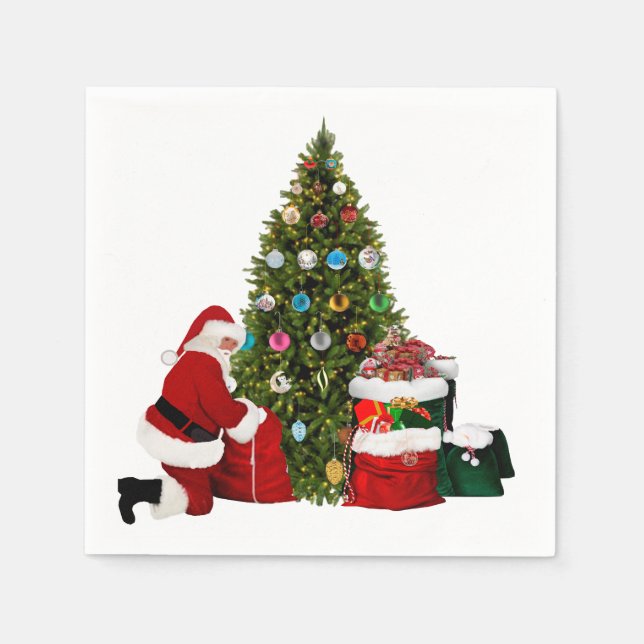 Weihnachtsgeschenke Papier Serviette (Vorderseite)