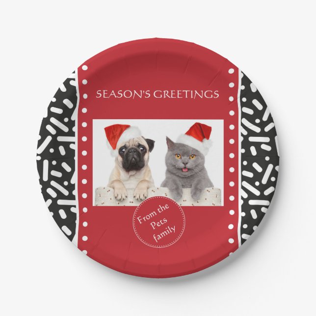 Weihnachtsgeschenke Pappteller (Vorderseite)