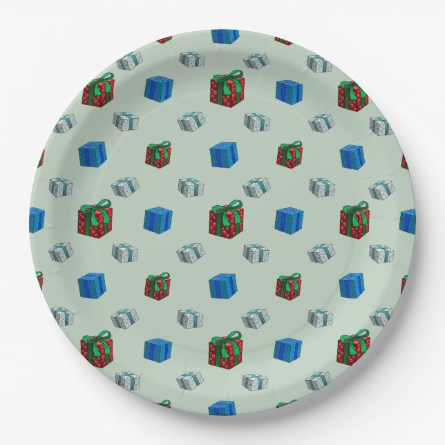 Weihnachtsgeschenke Pappteller (Vorderseite)