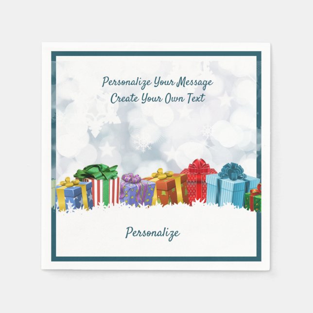 Weihnachtsgeschenke personalisieren serviette (Vorderseite)