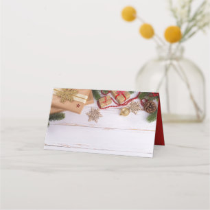 Weihnachtsgeschenke Pine Cones und Snowflake   Fei Platzkarte
