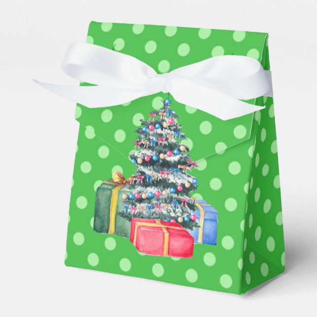 Weihnachtsgeschenke & Polka Dots Gefälligkeitsbox Geschenkschachtel (Vorderseite)