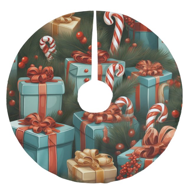 Weihnachtsgeschenke Polyester Weihnachtsbaumdecke (Vorderseite)