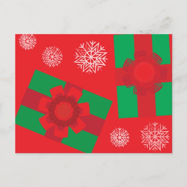 Weihnachtsgeschenke Postkarte (Vorderseite)