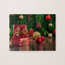 Weihnachtsgeschenke Red Jigsaw Puzzle