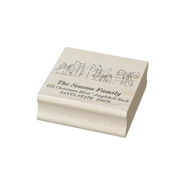 Weihnachtsgeschenke Rücksendeadresse Briefmarke Gummistempel (Stempel)