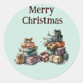 Weihnachtsgeschenke Runder Aufkleber