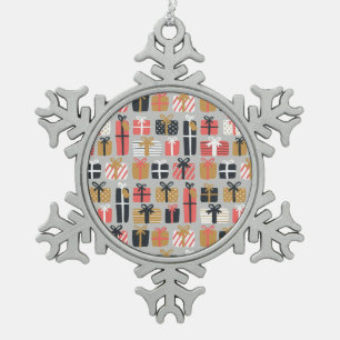 Weihnachtsgeschenke Schneeflocken Zinn-Ornament