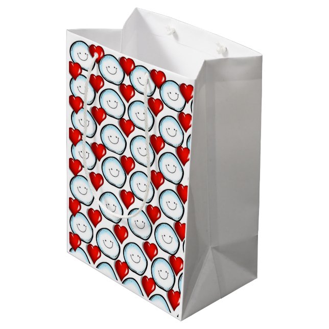 Weihnachtsgeschenke Snowball Mittlere Geschenktüte (Rückseite Schrägansicht)