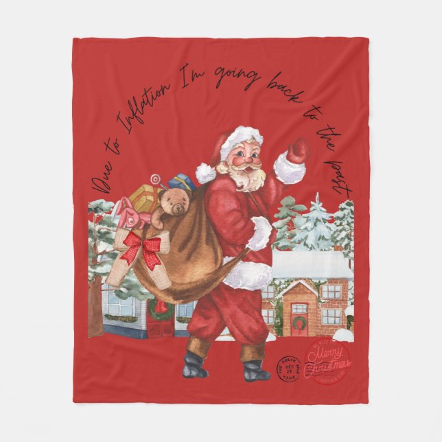 Weihnachtsgeschenke T-Shirt lustig Fleecedecke (Vorderseite)