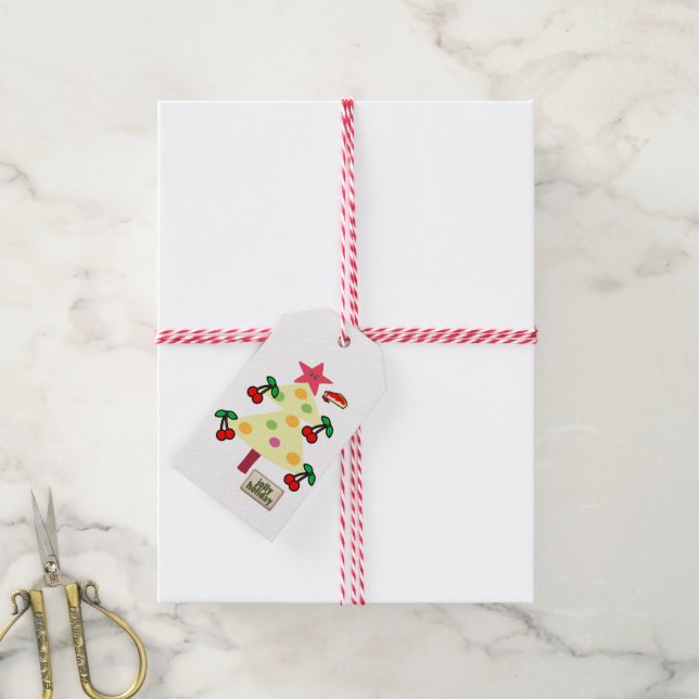 Weihnachtsgeschenke Tags Jolly Holiday Geschenkanhänger (Mit Garn)