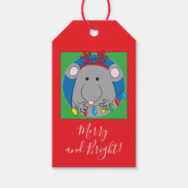 Weihnachtsgeschenke Tags Merry Christmouse Geschenkanhänger