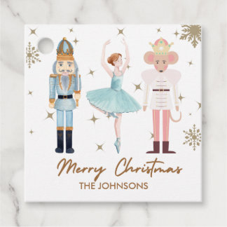 Weihnachtsgeschenke Tags Nutcrackers und Ballerina Geschenkanhänger