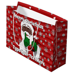 Weihnachtsgeschenke Taschen Afrikanischer Santa Ba Große Geschenktüte