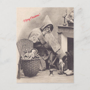 Weihnachtsgeschenke über den Feuerplatz Weihnachte Postkarte