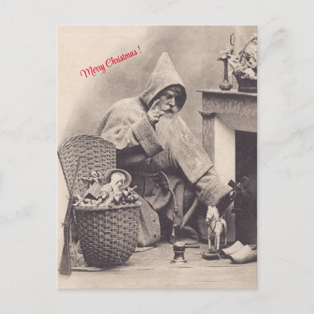 Weihnachtsgeschenke über den Feuerplatz Weihnachte Postkarte (Vorderseite)