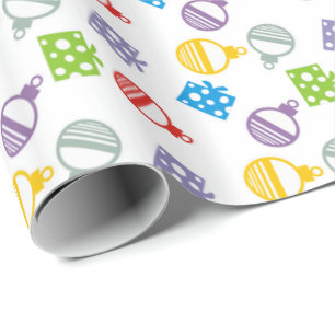 Weihnachtsgeschenke und Kugeln Muster Urlaub Geschenkpapier