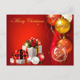 Weihnachtsgeschenke und Ornamente Feiertagspostkarte