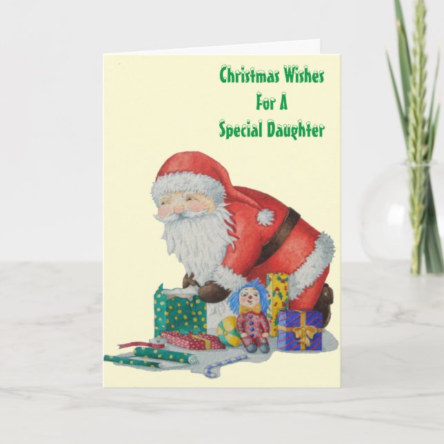 Weihnachtsgeschenke und -spielzeug feiertagskarte (Vorderseite)